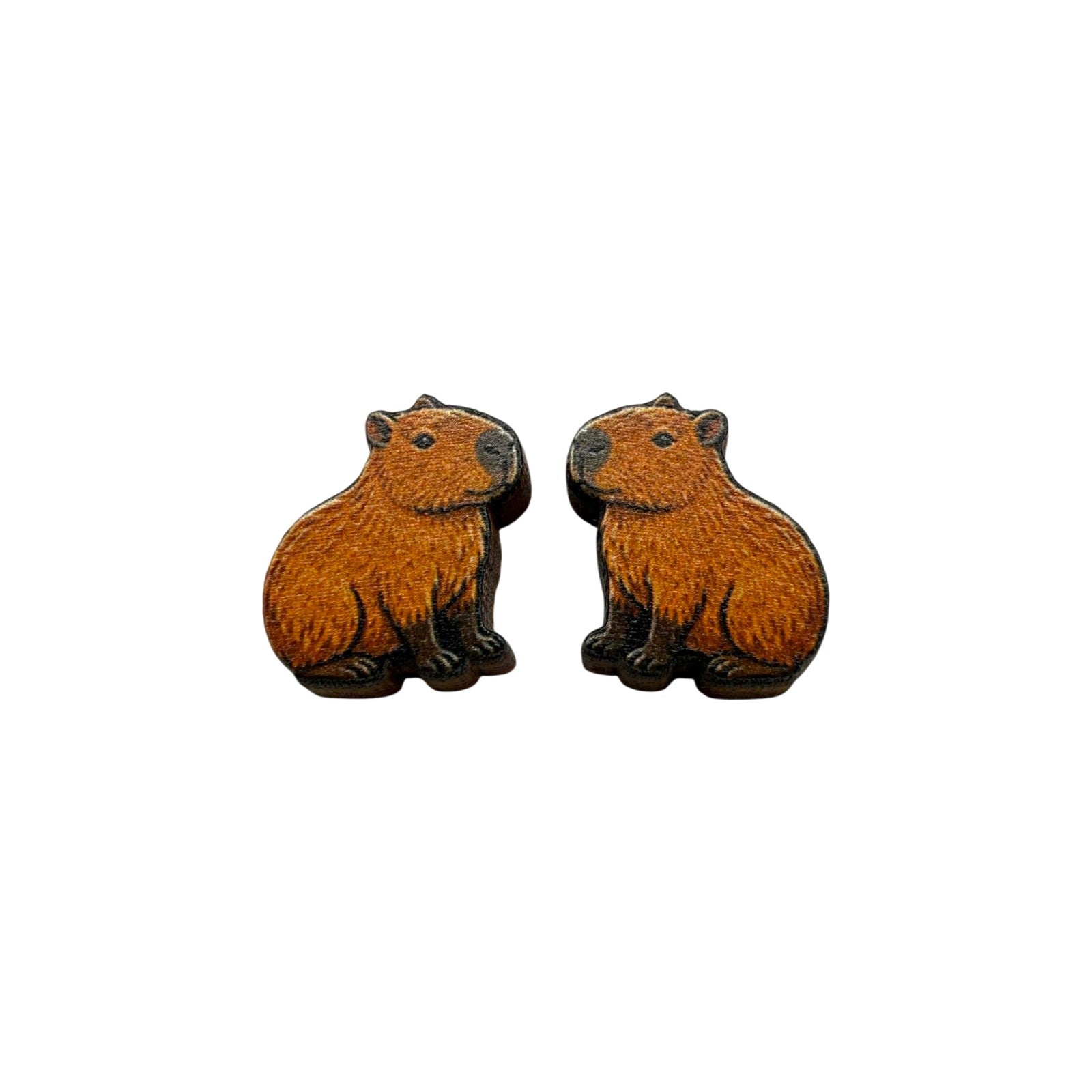 Capybara Chill Stud Earrings #3448