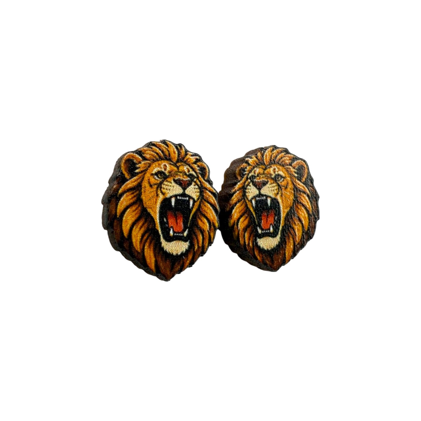 Mighty Roar Lion Stud Earrings #3449