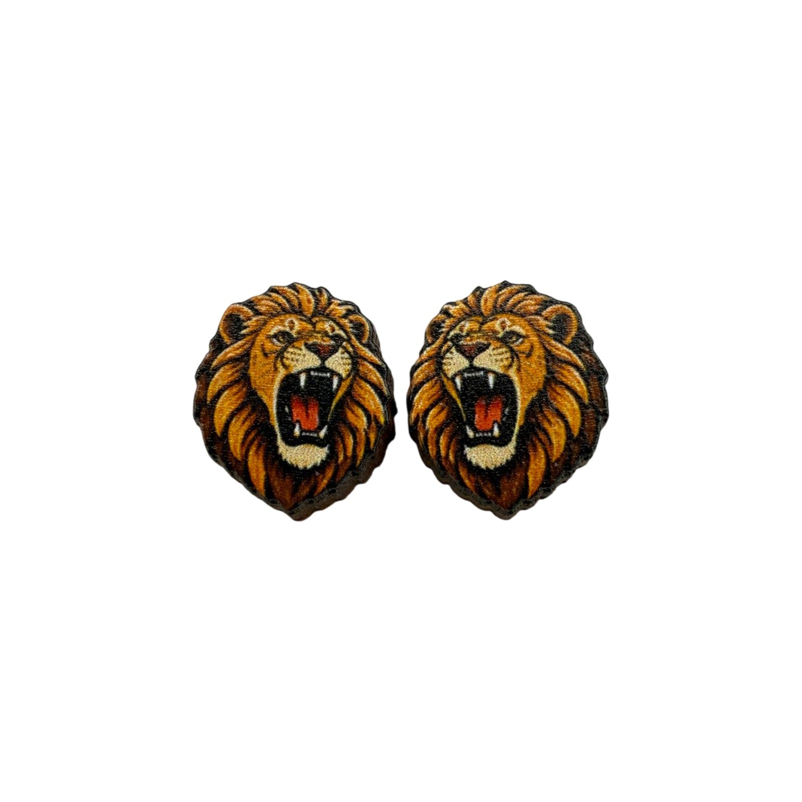 Mighty Roar Lion Stud Earrings #3449