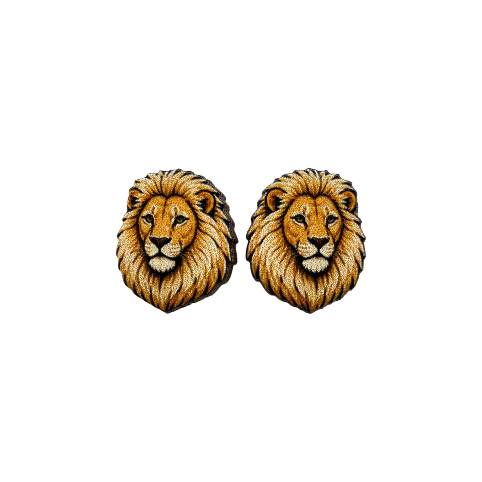 Sandy Mane Lion Stud Earrings #3451