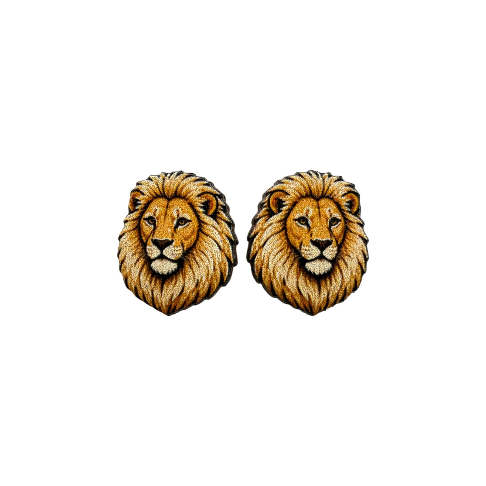 Sandy Mane Lion Stud Earrings #3451