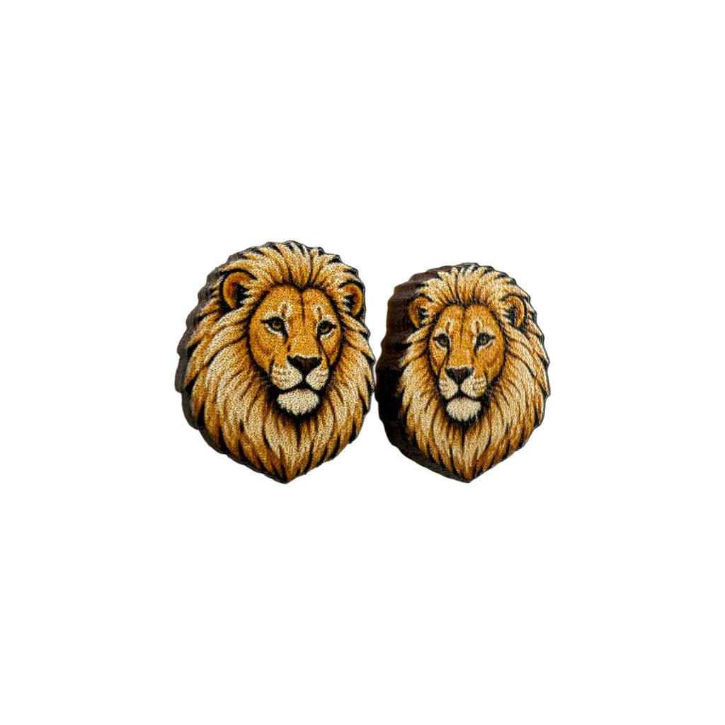 Sandy Mane Lion Stud Earrings #3451