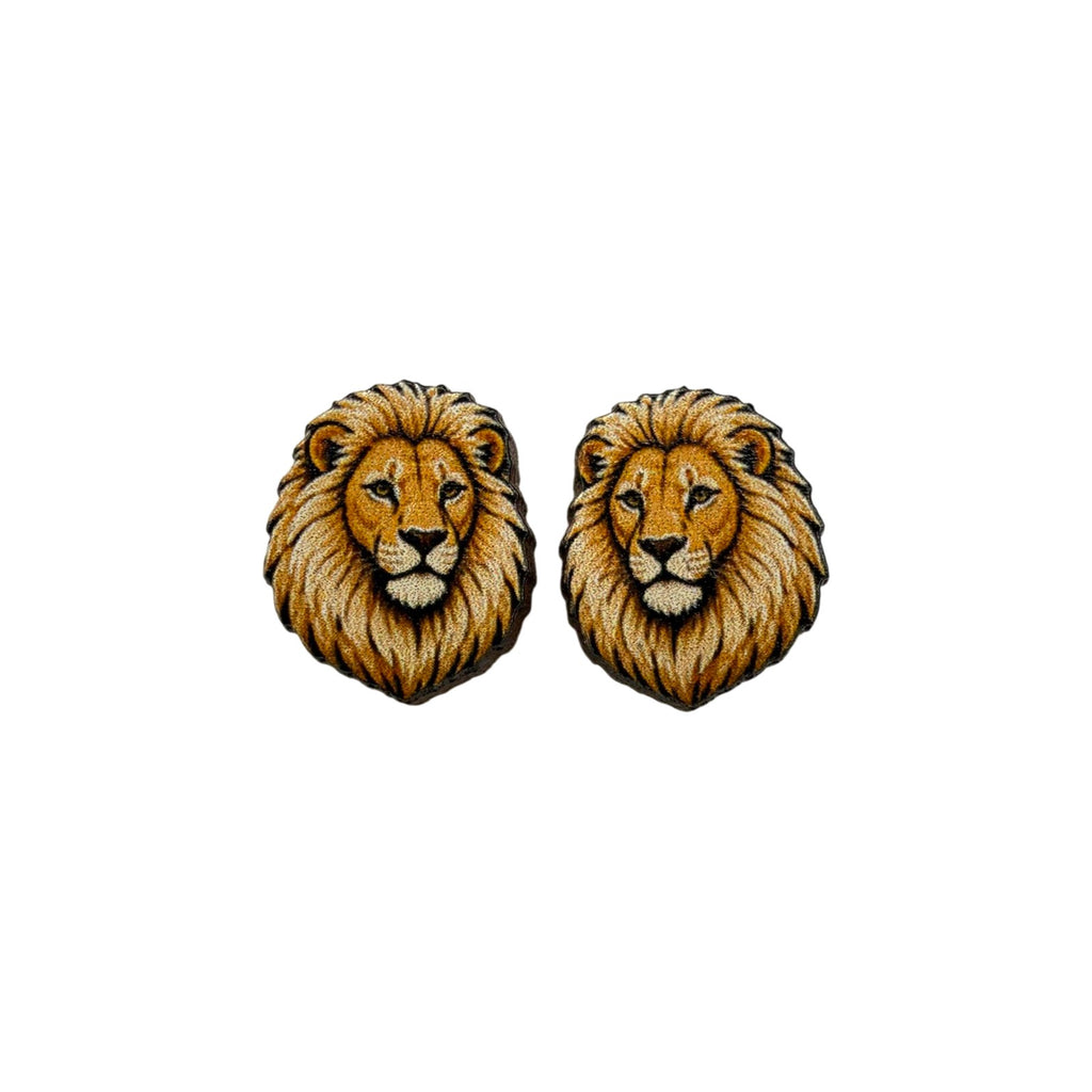 Sandy Mane Lion Stud Earrings #3451