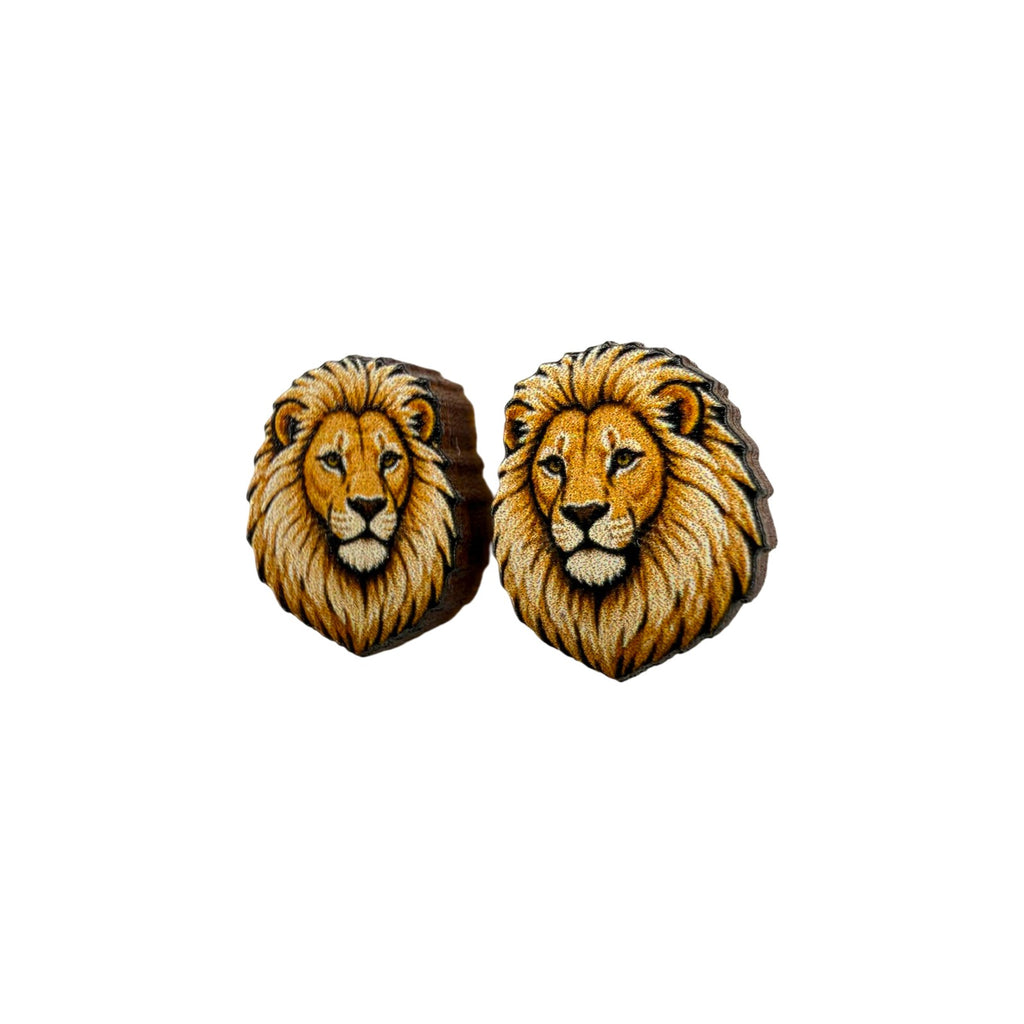 Sandy Mane Lion Stud Earrings #3451