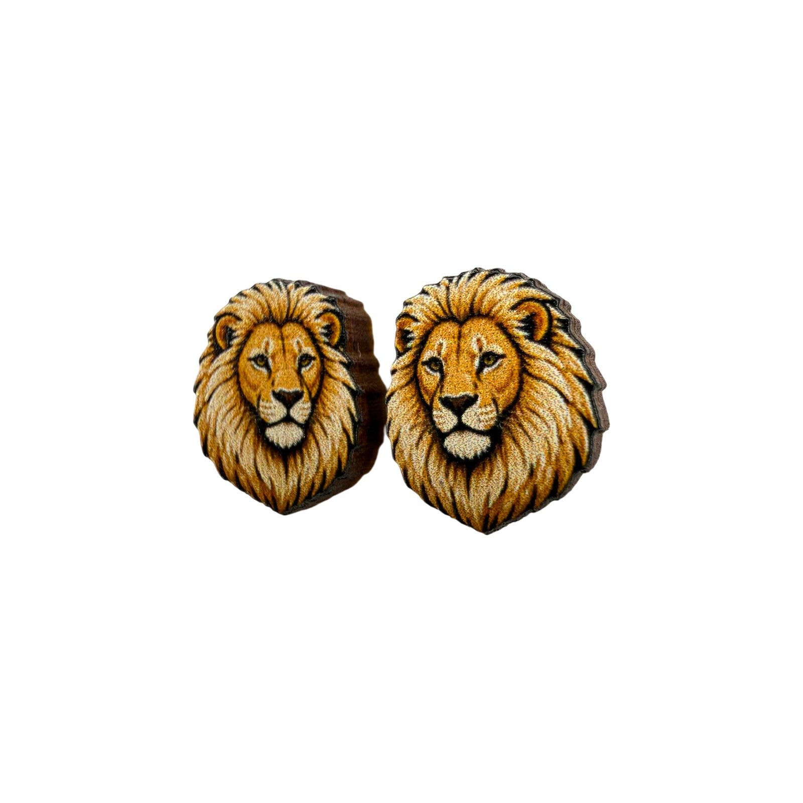 Sandy Mane Lion Stud Earrings #3451