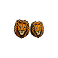 Amber Lion Stud Earrings #3452
