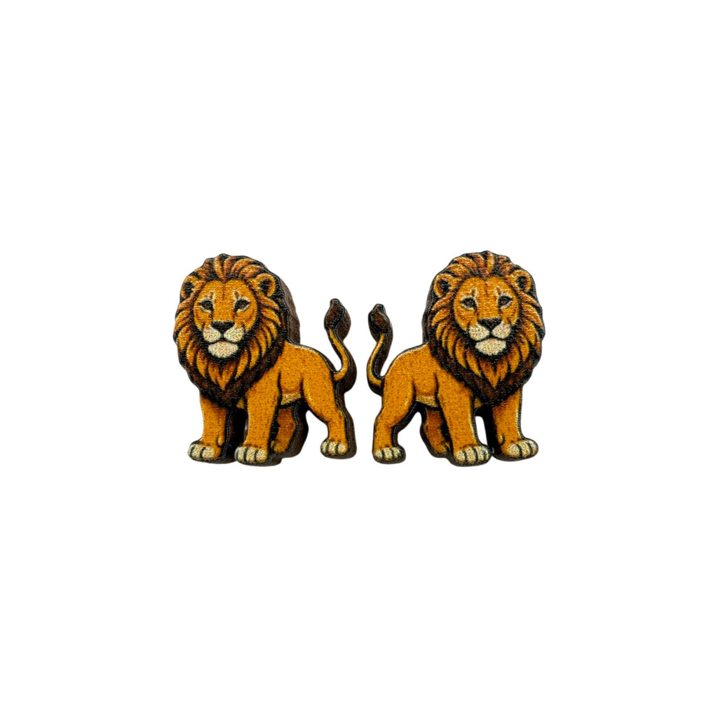 Safari Strut Lion Stud Earrings #3453