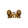 Safari Strut Lion Stud Earrings #3453