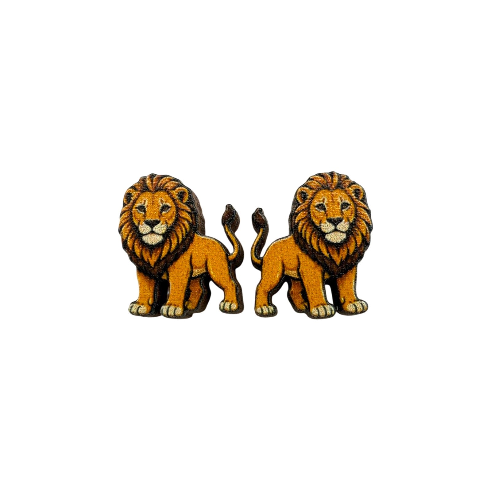 Safari Strut Lion Stud Earrings #3453