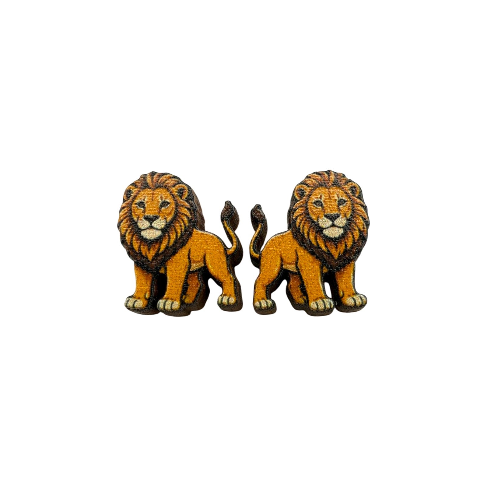 Safari Strut Lion Stud Earrings #3453