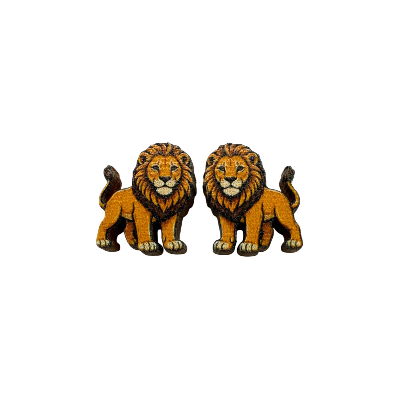 Safari Strut Lion Stud Earrings #3453