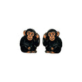 Deep Thought Chimp Stud Earrings #3458