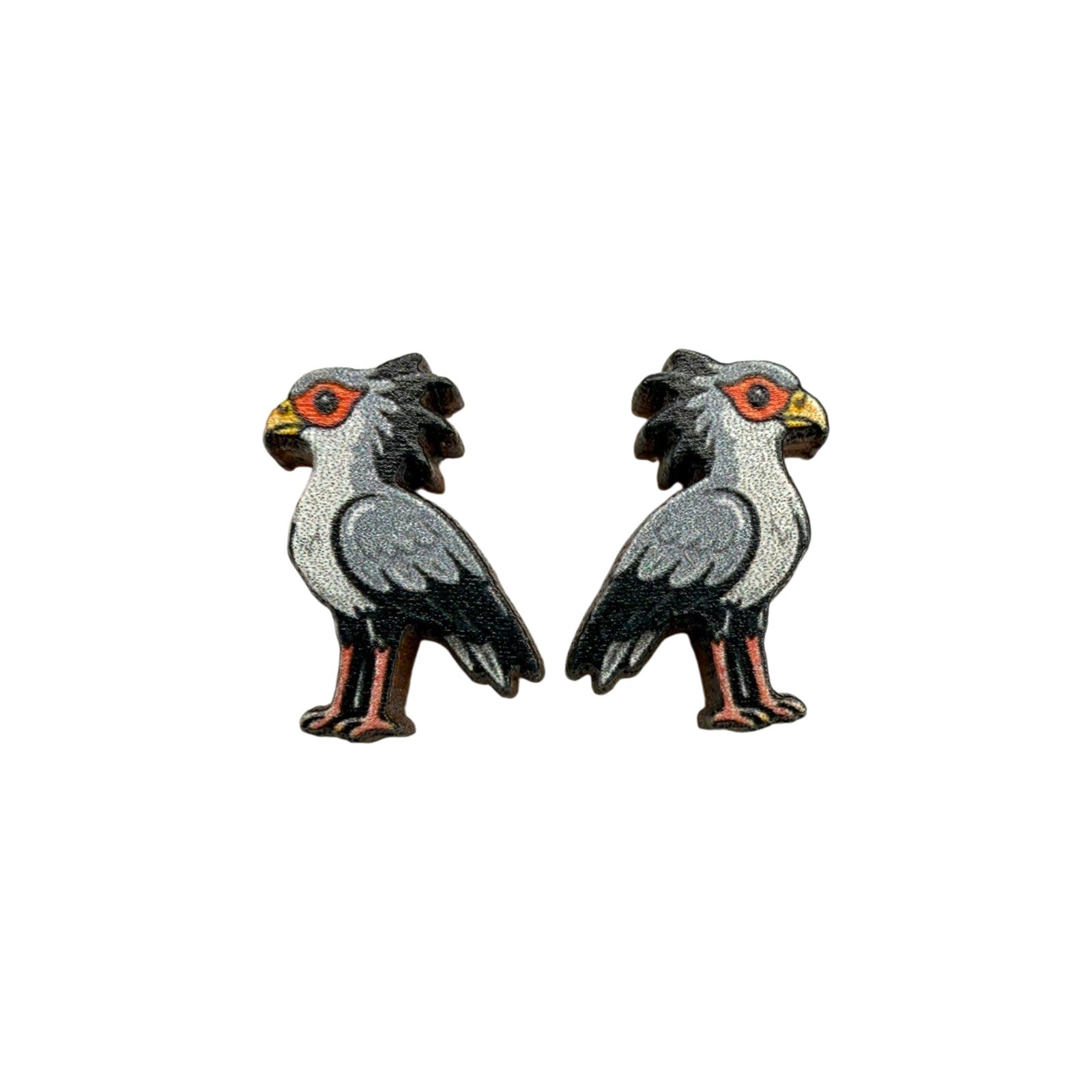 Secretary Bird Stud Earrings #3461