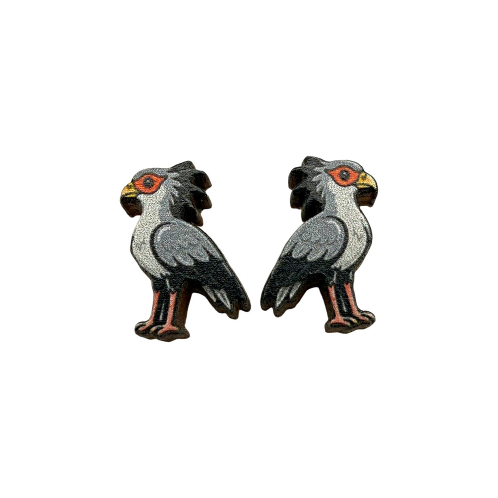 Secretary Bird Stud Earrings #3461