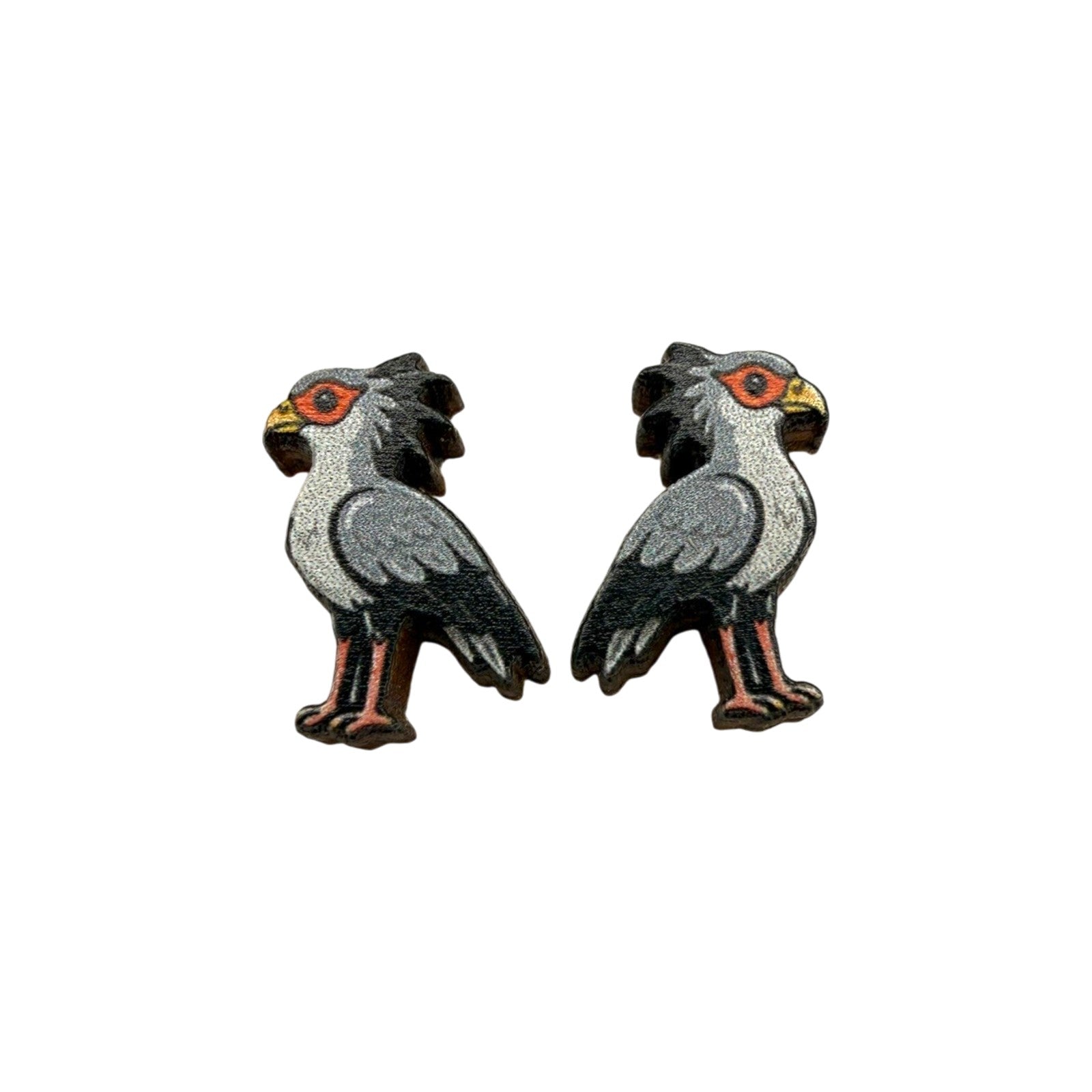 Secretary Bird Stud Earrings #3461