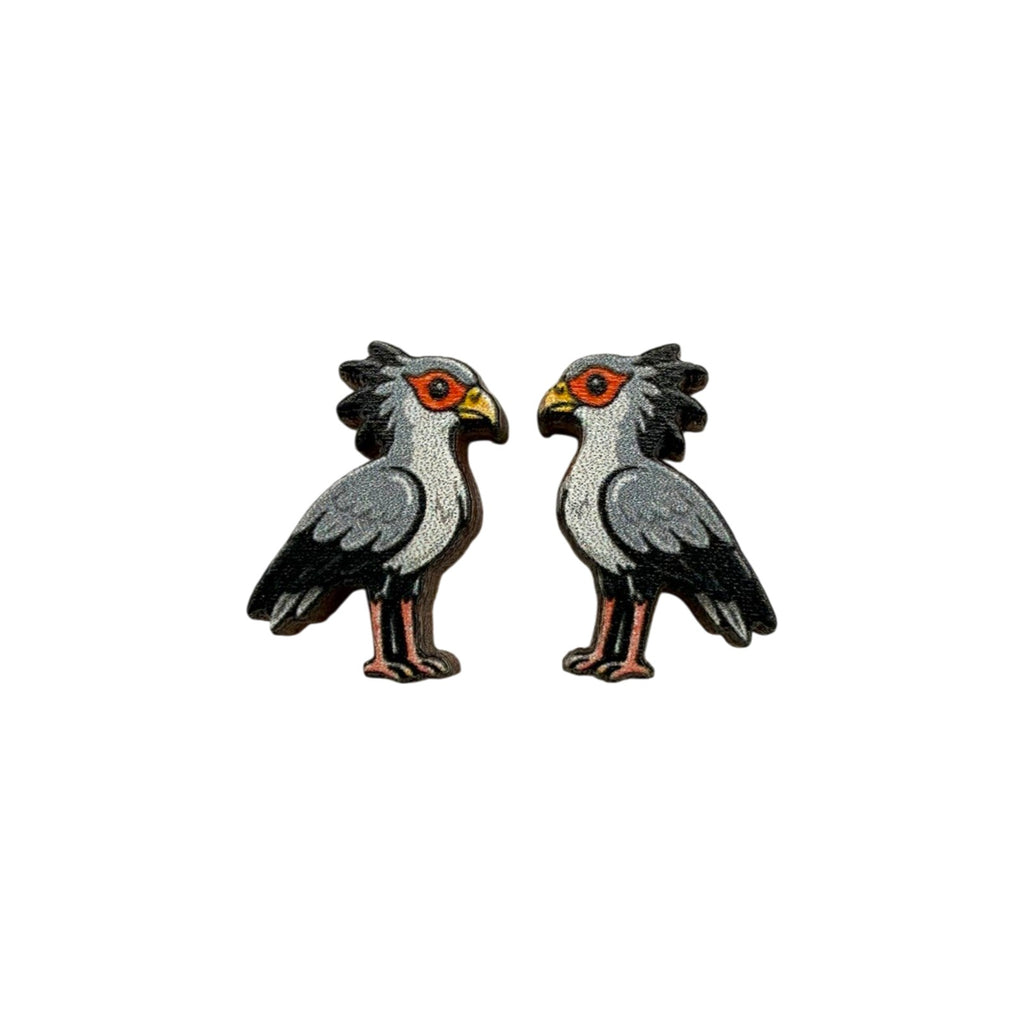 Secretary Bird Stud Earrings #3461