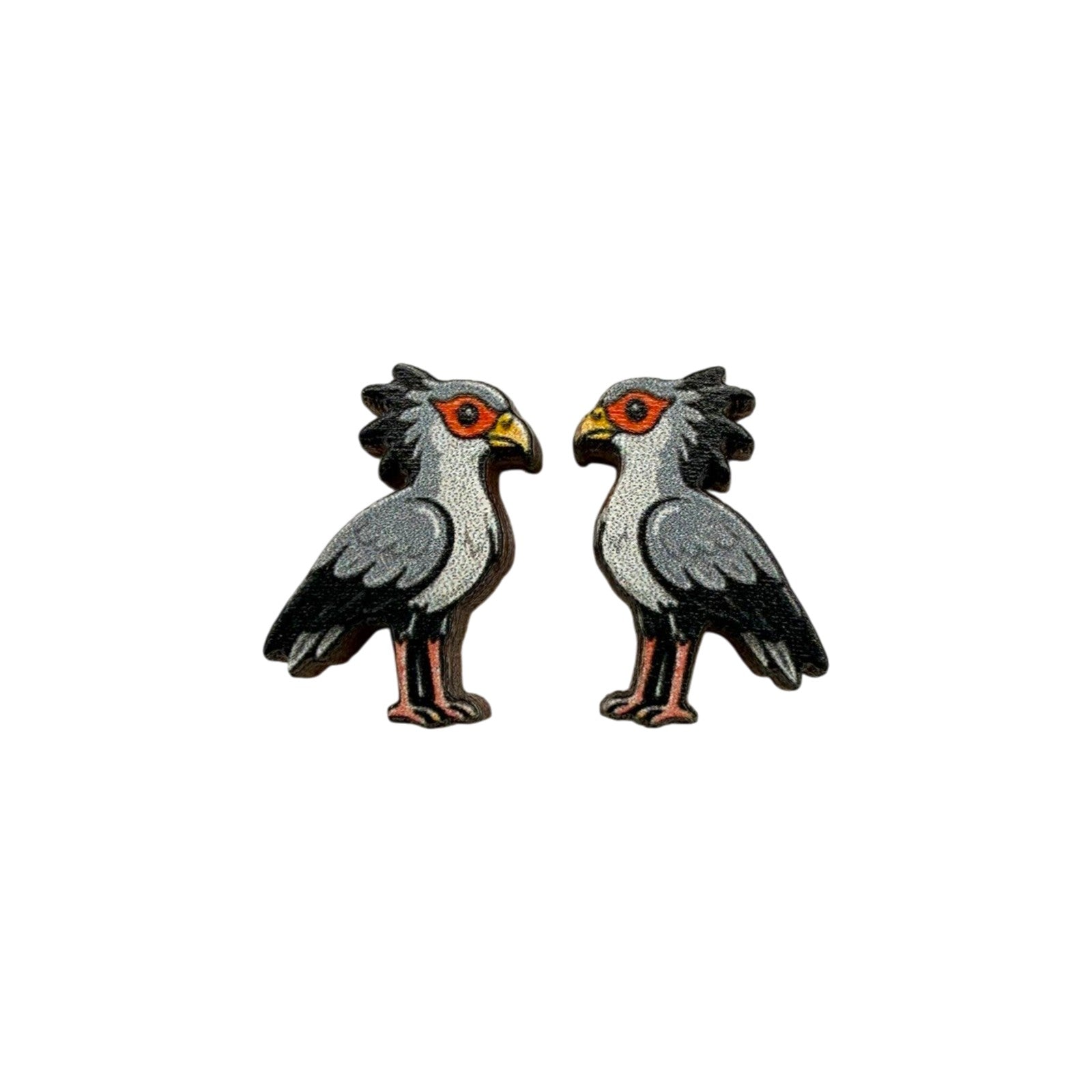 Secretary Bird Stud Earrings #3461