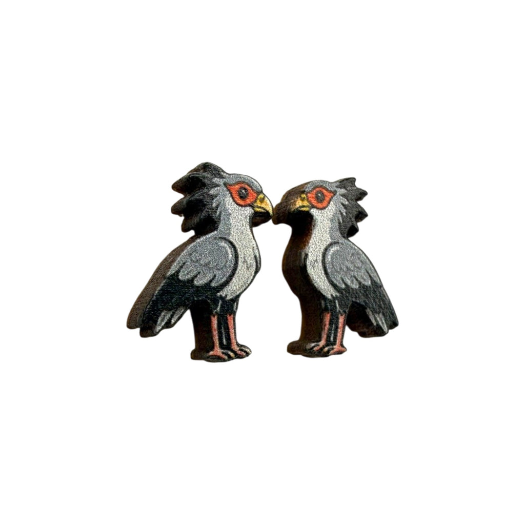 Secretary Bird Stud Earrings #3461