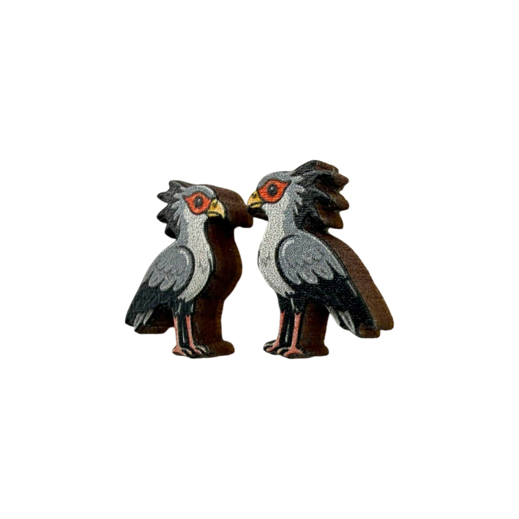 Secretary Bird Stud Earrings #3461