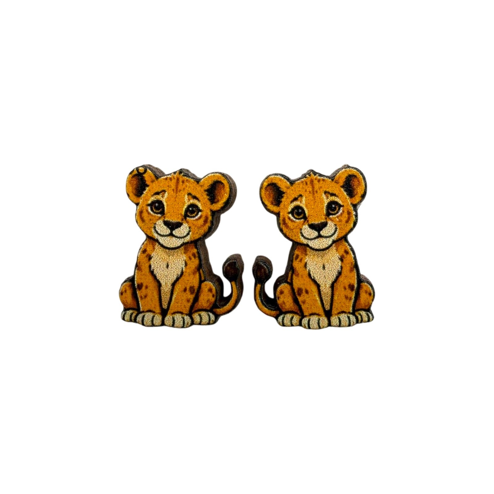 Cheetah Smile Stud Earrings #3464