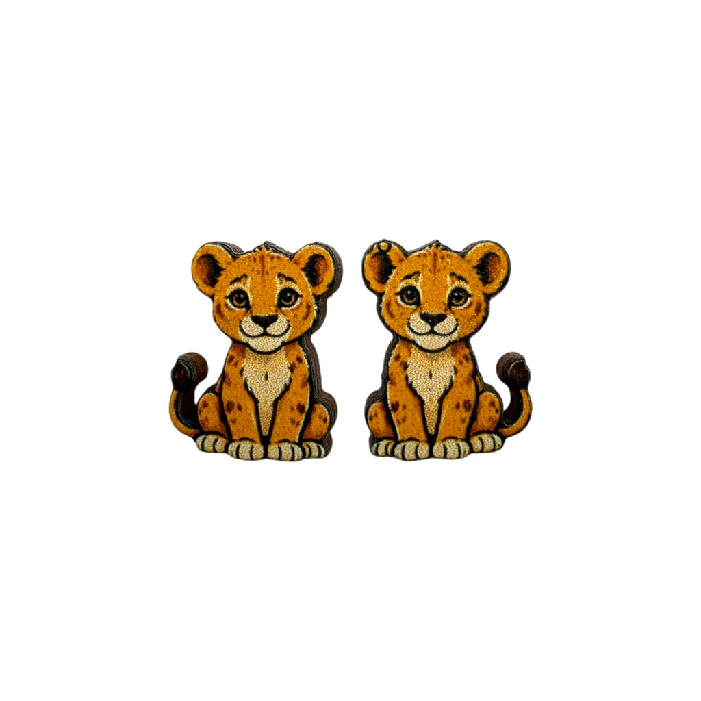 Cheetah Smile Stud Earrings #3464