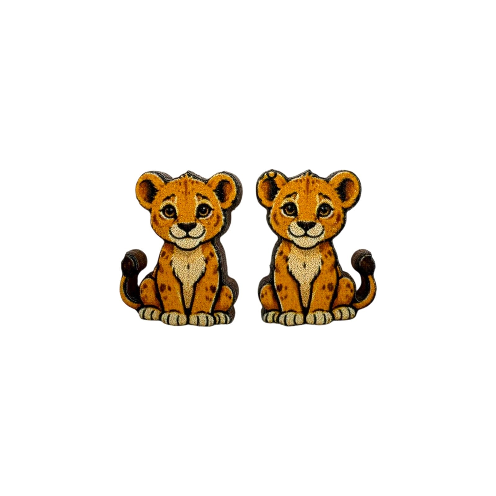 Cheetah Smile Stud Earrings #3464