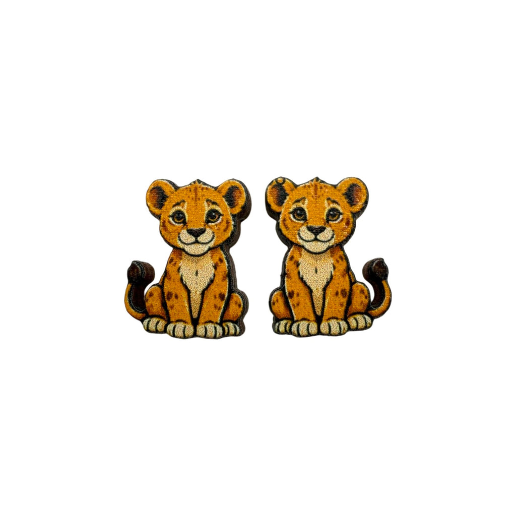 Cheetah Smile Stud Earrings #3464