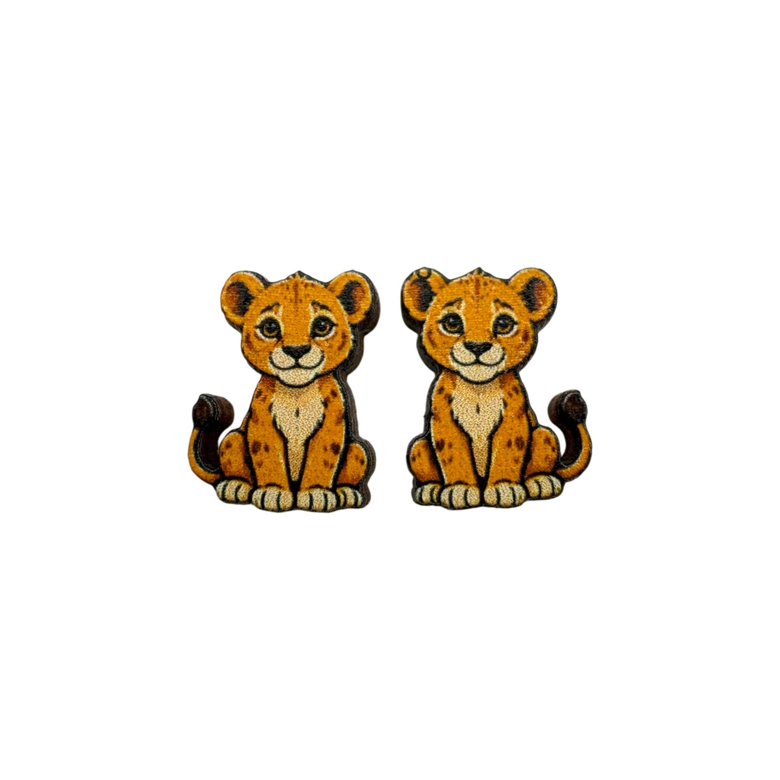 Cheetah Smile Stud Earrings #3464
