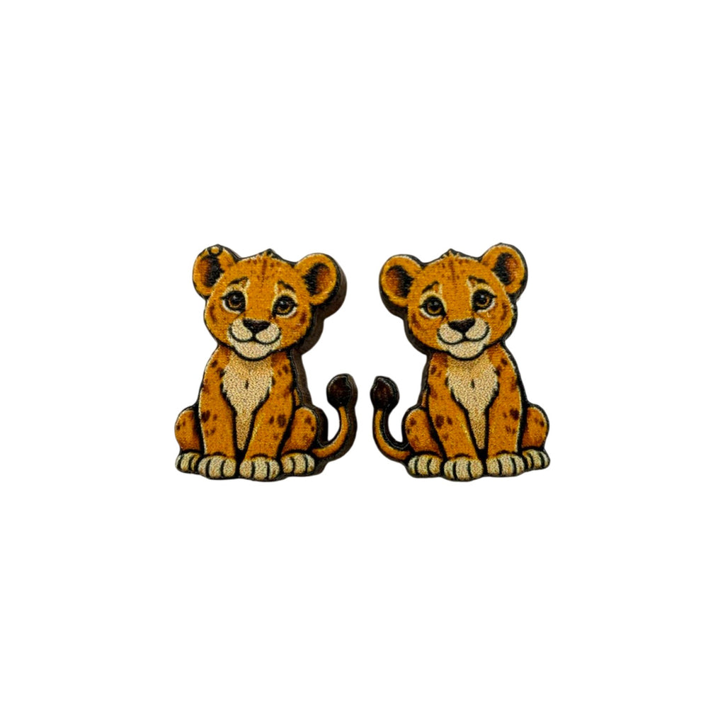 Cheetah Smile Stud Earrings #3464