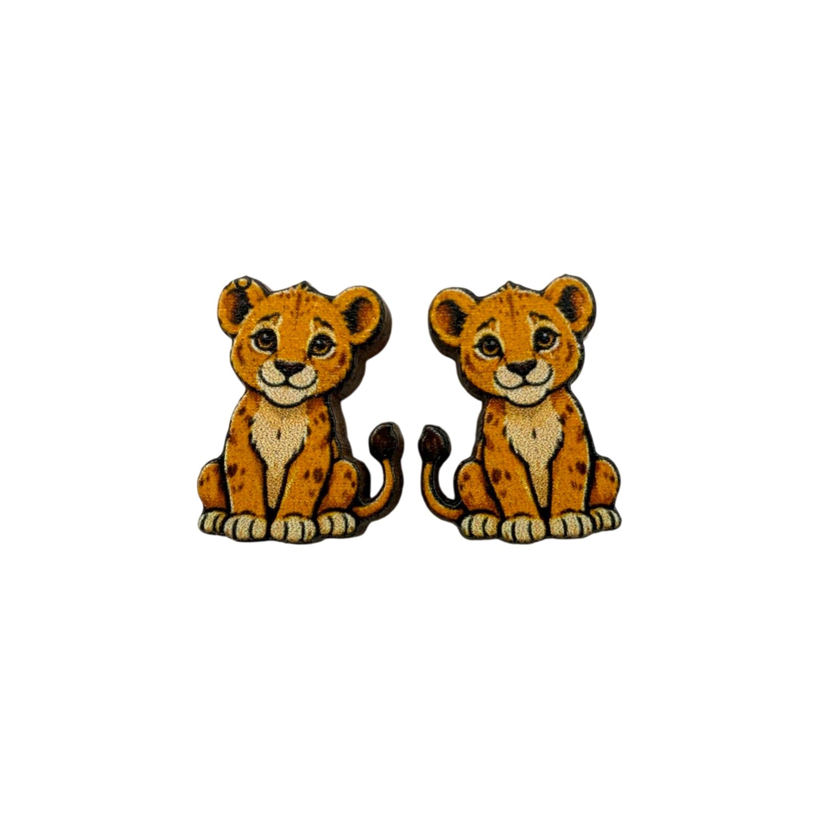 Cheetah Smile Stud Earrings #3464