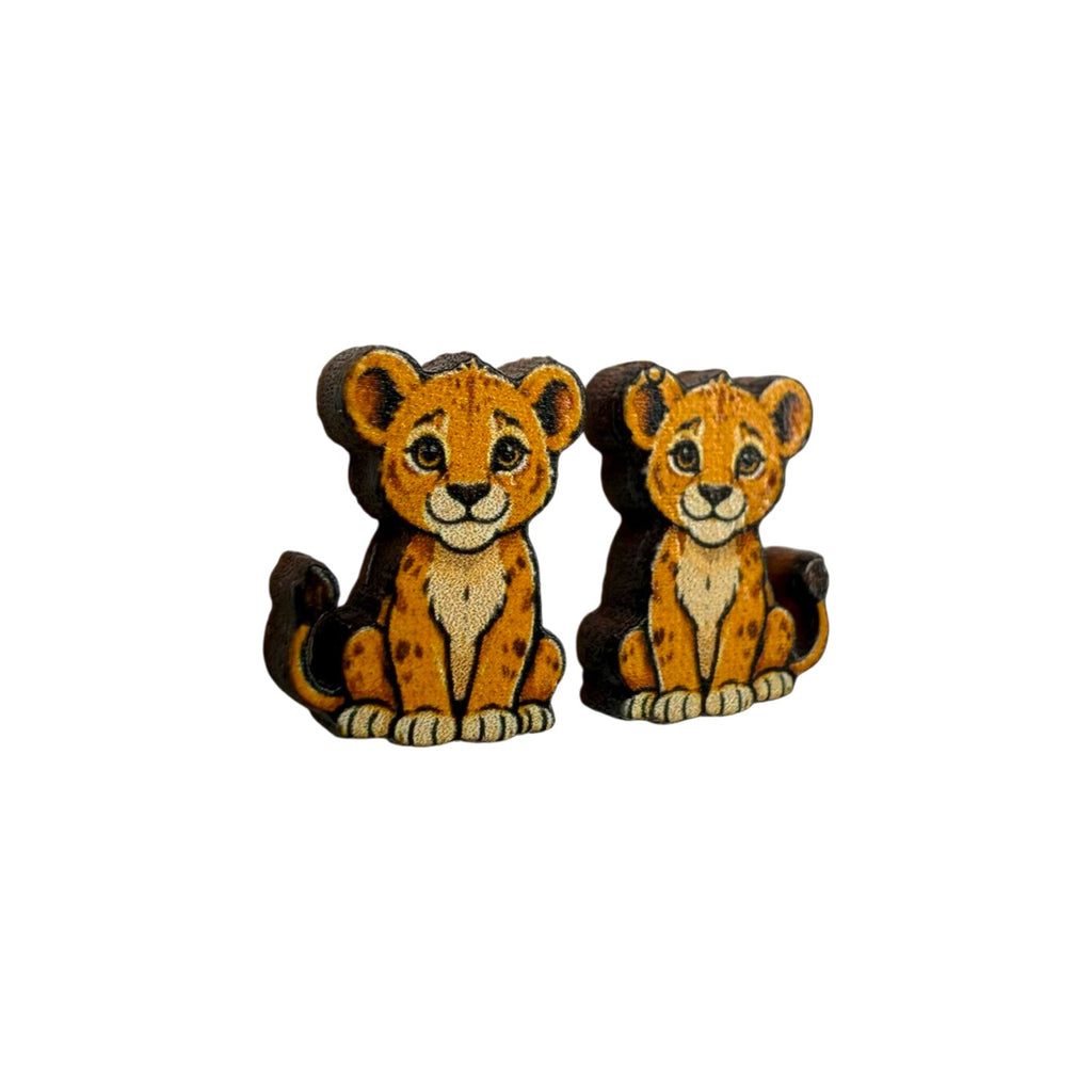 Cheetah Smile Stud Earrings #3464