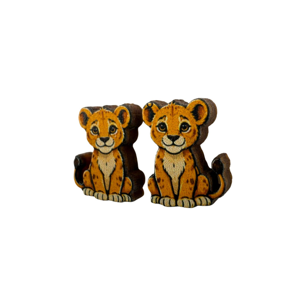 Cheetah Smile Stud Earrings #3464