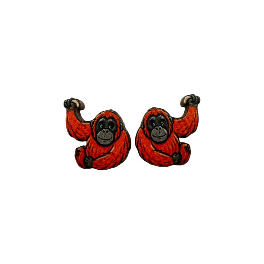 Orangutan Swing Stud Earrings #3465