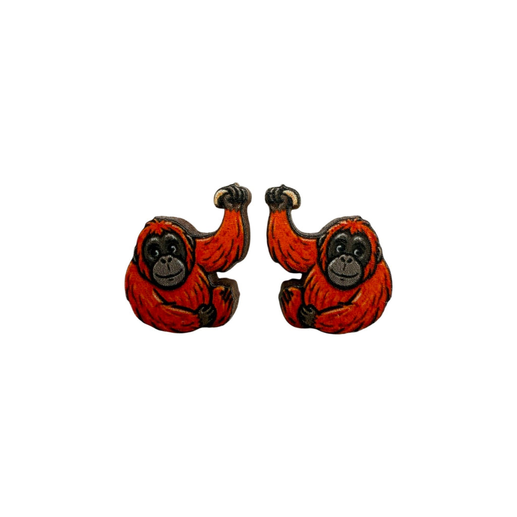 Orangutan Swing Stud Earrings #3465
