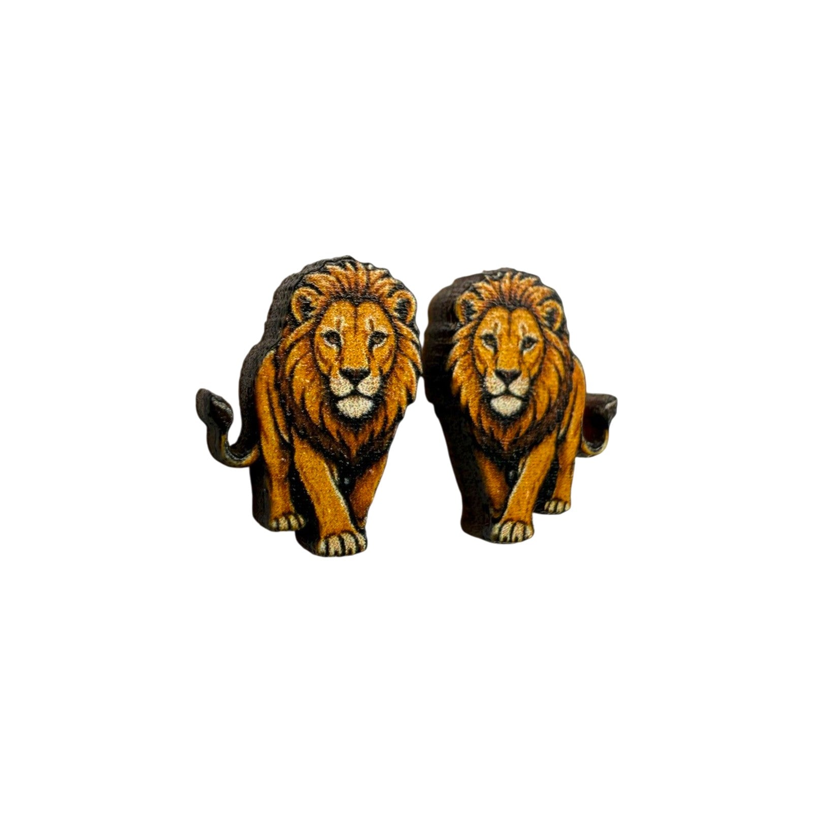 On the Prowl Lion Stud Earrings #3467
