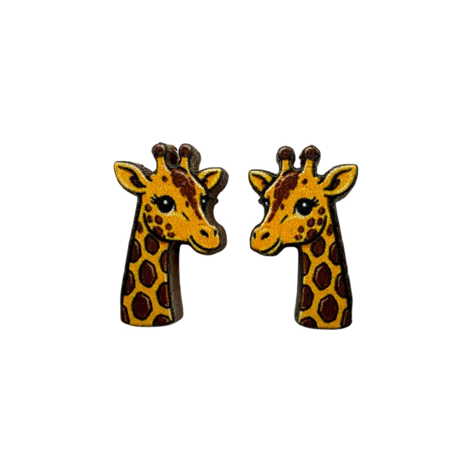 Giraffe Gaze Stud Earrings #3468