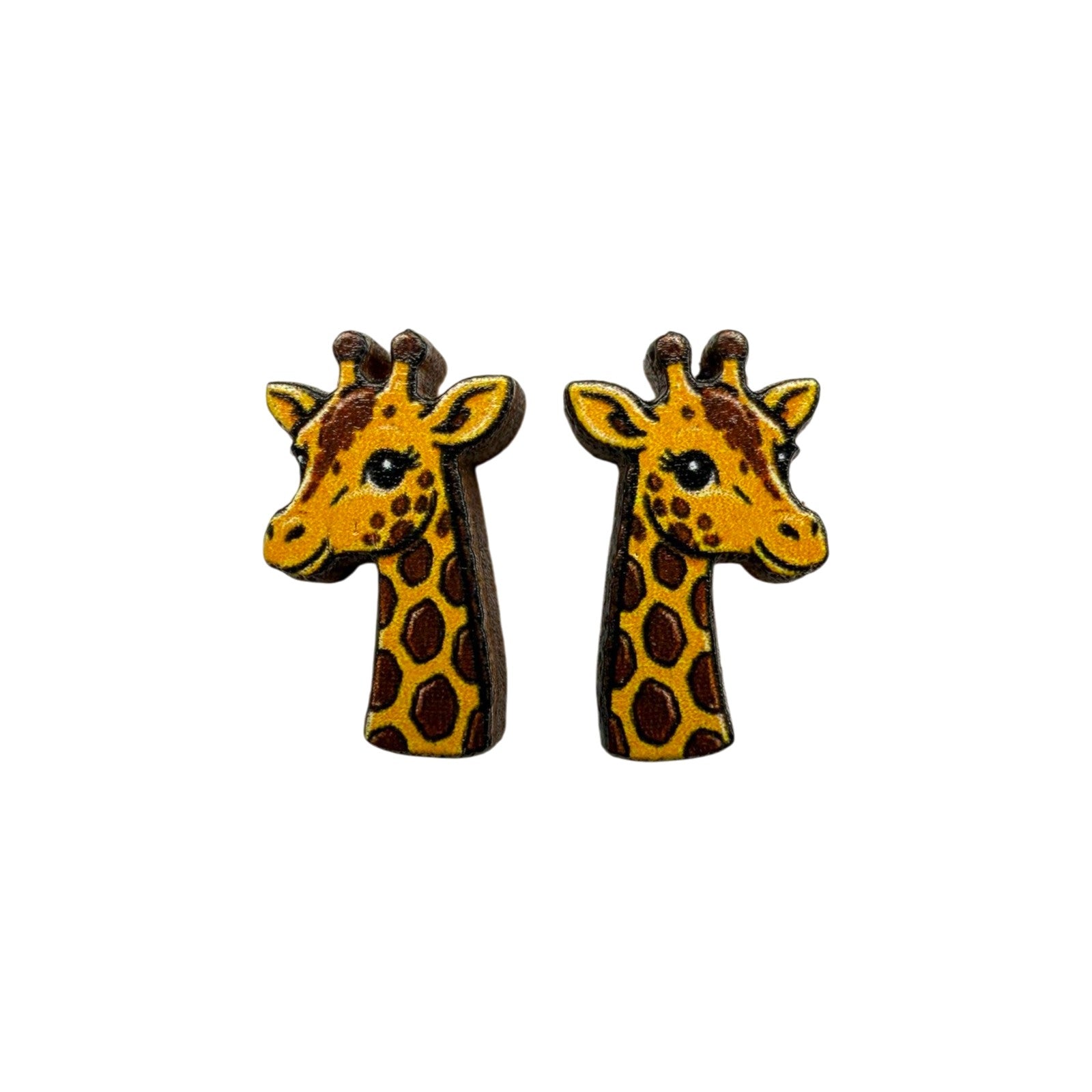 Giraffe Gaze Stud Earrings #3468
