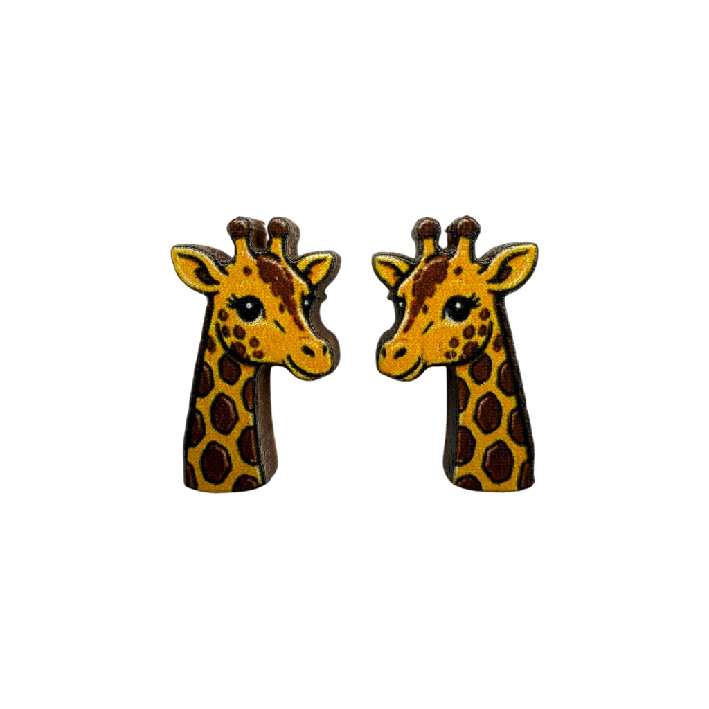 Giraffe Gaze Stud Earrings #3468