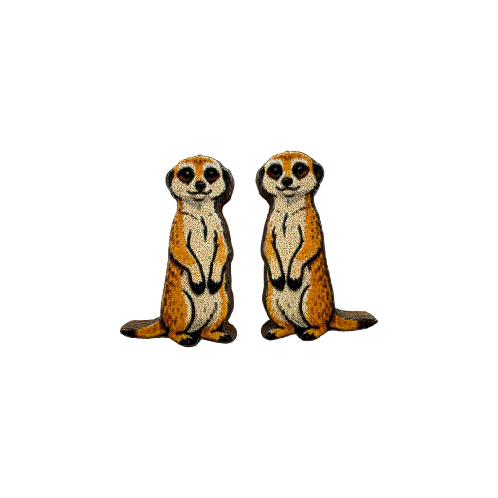 Meerkat Lookout Stud Earrings #3471