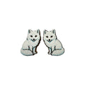 Arctic Fox Stud Earrings #3472