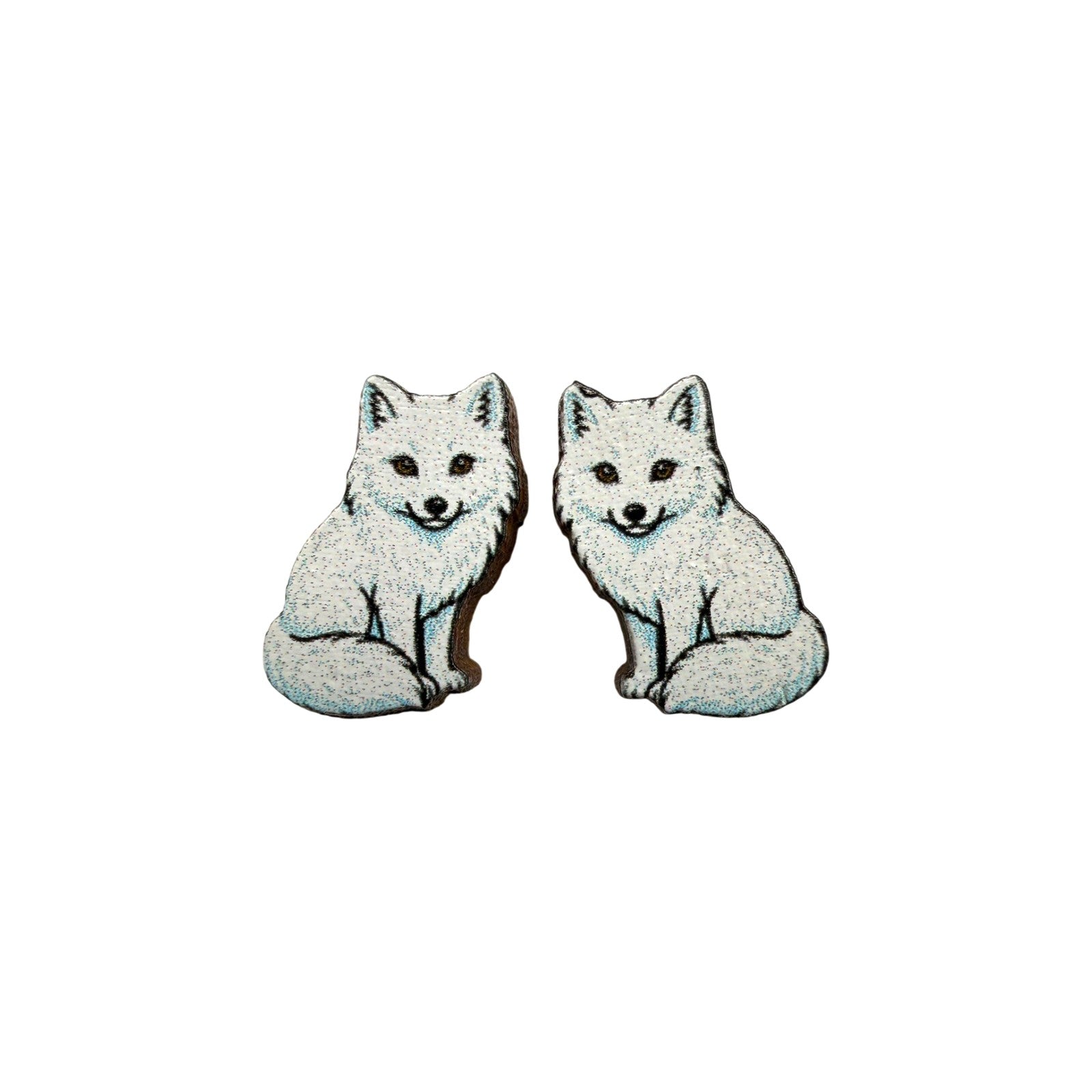Arctic Fox Stud Earrings #3472