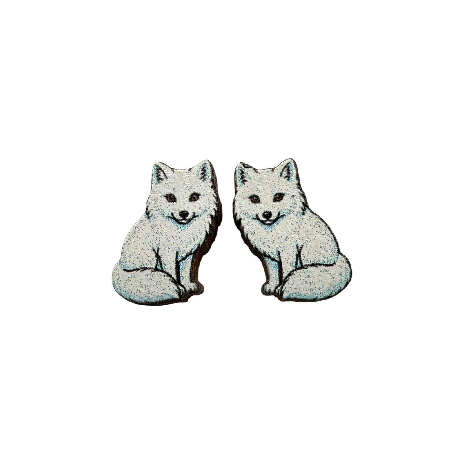 Arctic Fox Stud Earrings #3472