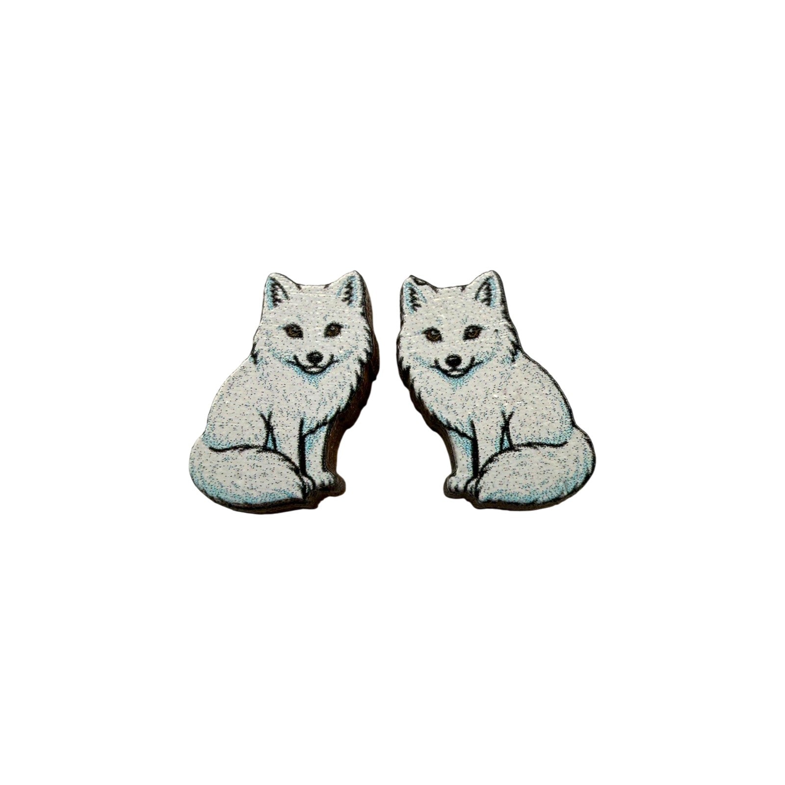 Arctic Fox Stud Earrings #3472