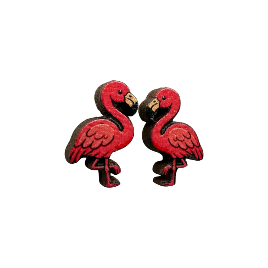 Flamingo Flair Stud Earrings #3477