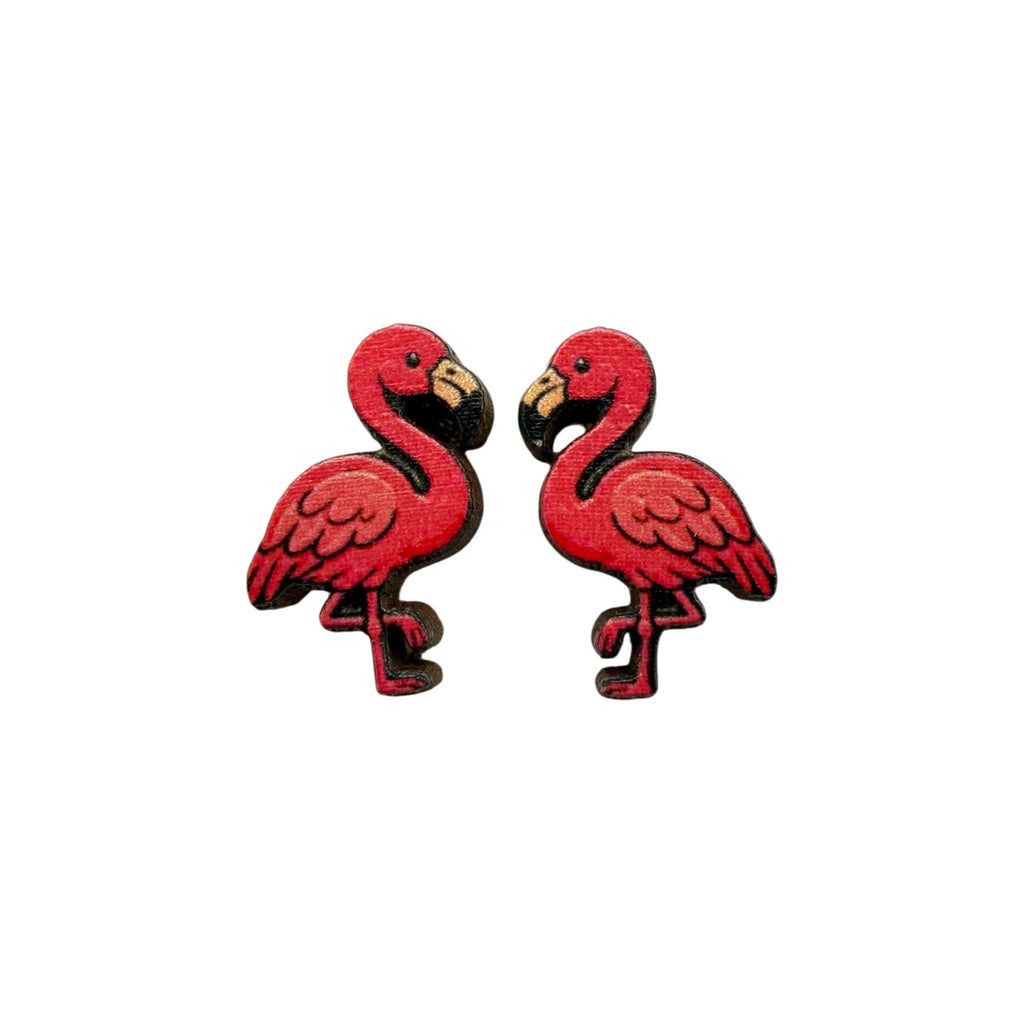Flamingo Flair Stud Earrings #3477