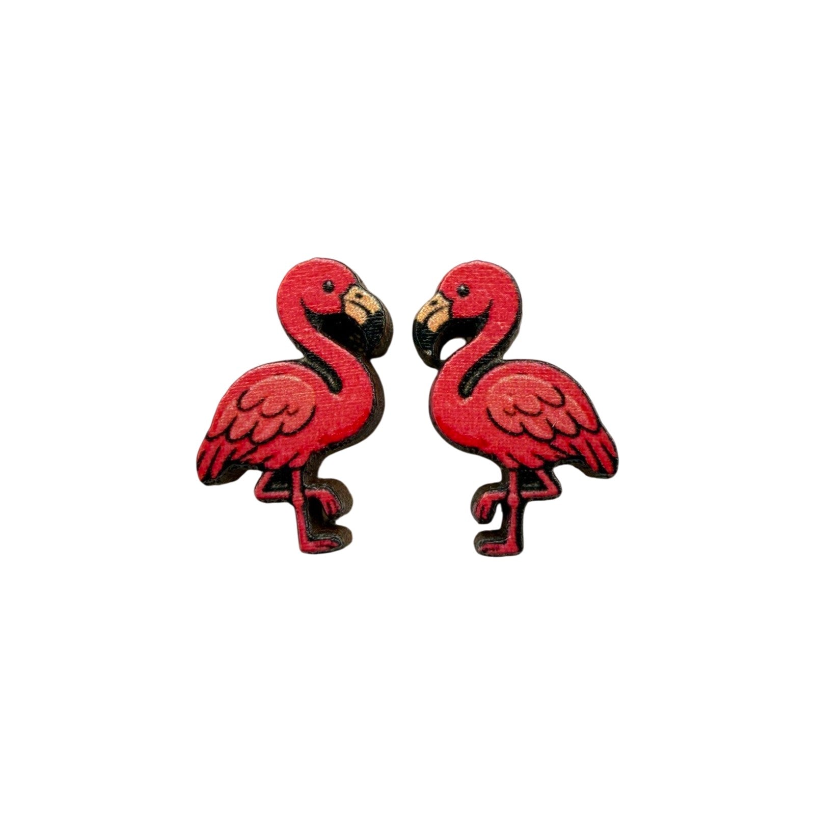Flamingo Flair Stud Earrings #3477