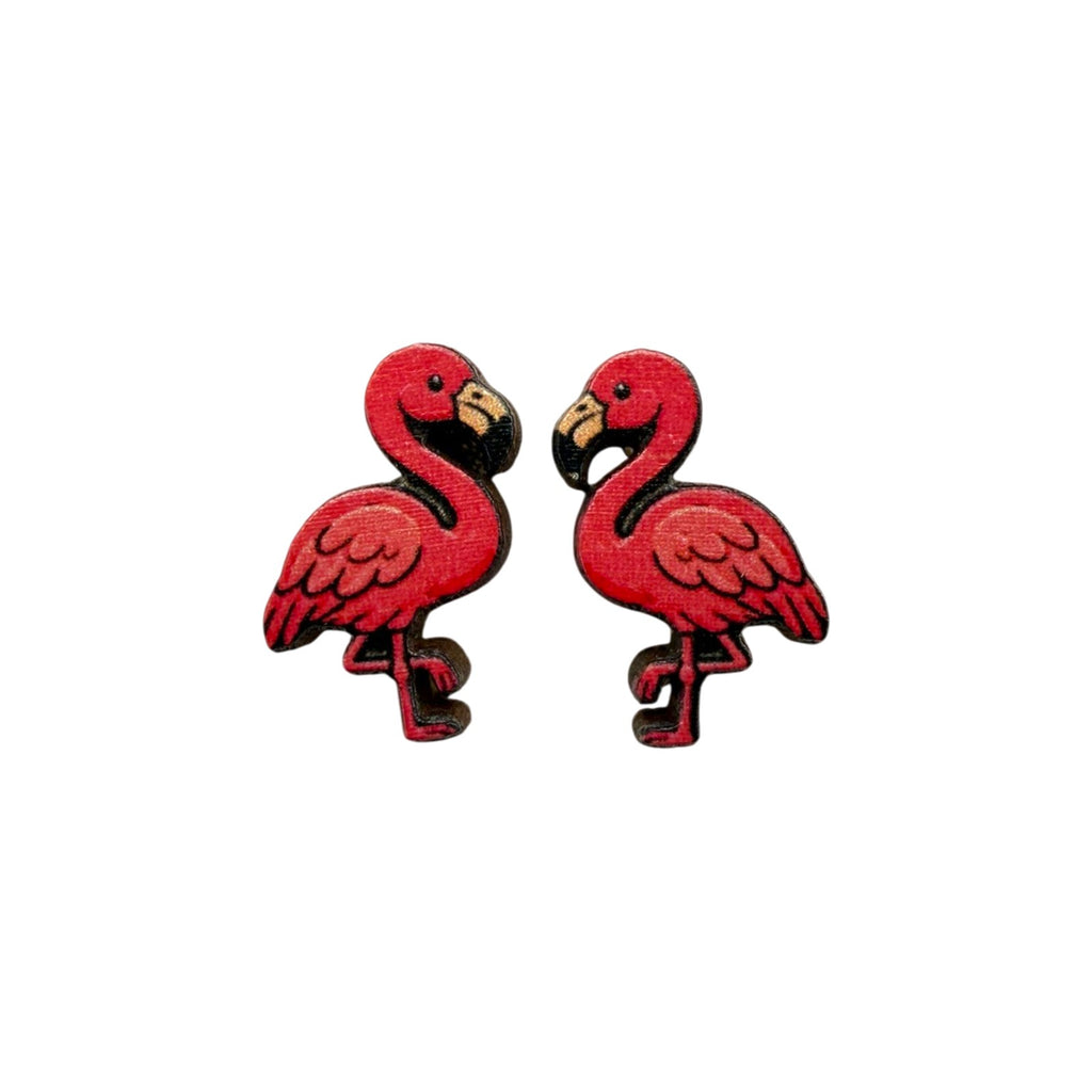 Flamingo Flair Stud Earrings #3477