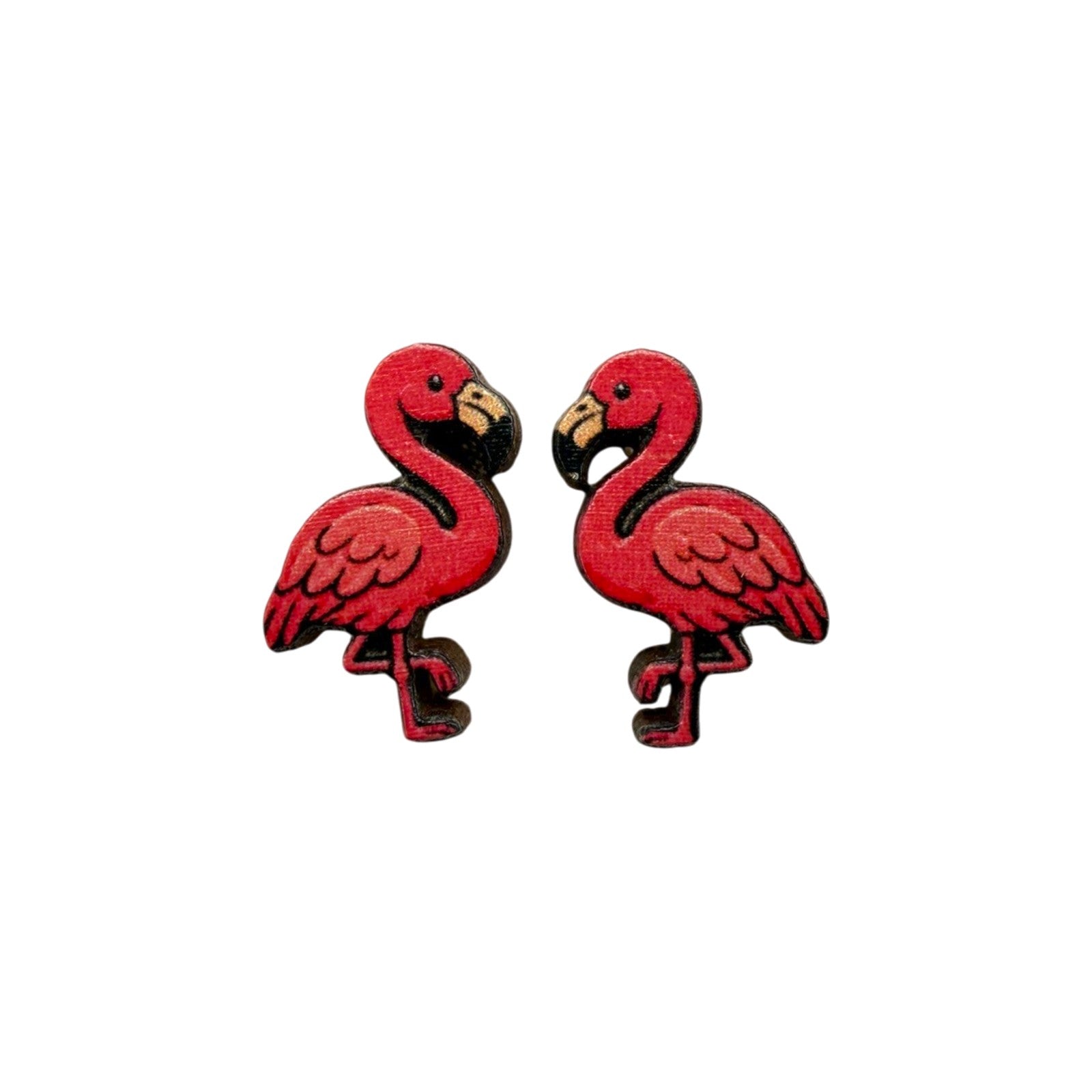 Flamingo Flair Stud Earrings #3477