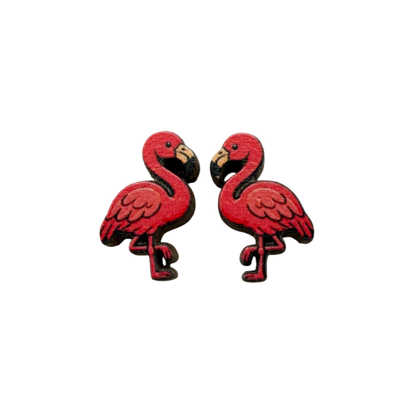 Flamingo Flair Stud Earrings #3477