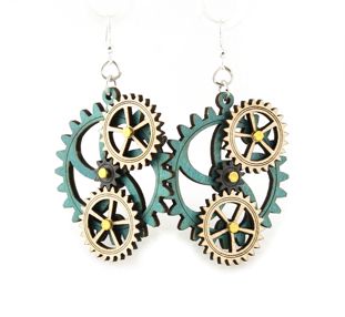 Kinetic Gear Earrings 5005E